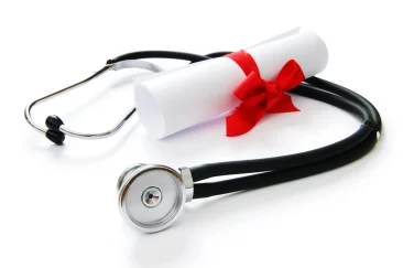 Stethoscope with a certificate