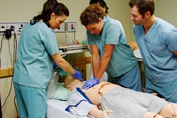CPR on a patient