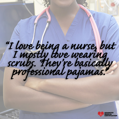 funny nurse quote scrubs