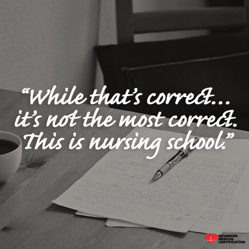 funny nurse quote school
