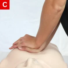 BLS Figure 4 C Put your other hand on top of the first hand