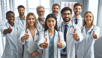 Group of Doctors Happy and Smiling