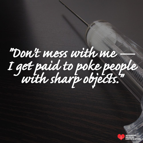 funny nurse quote sharp objects