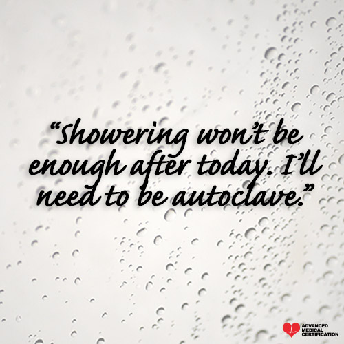 funny nurse quote shower autoclave