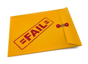failing grade that comes in the mail