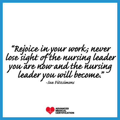 quotes to inspire you to be a leading nurse Sue Fitzsimons