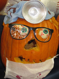 creepy surgeon pumpkin