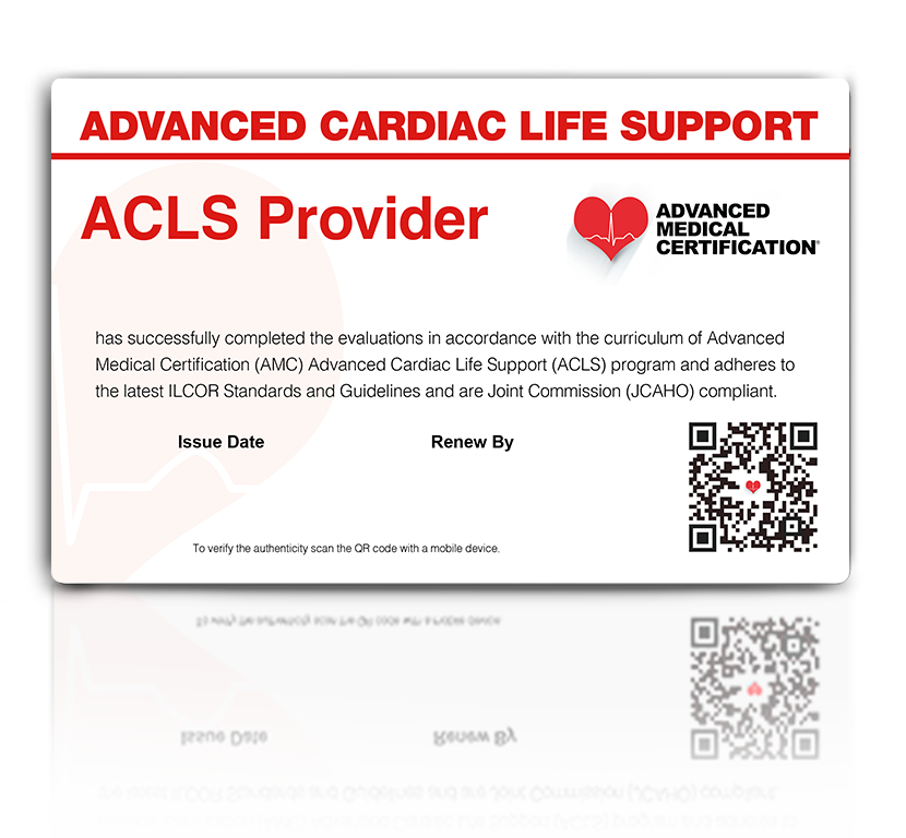 ACLS Provider Card