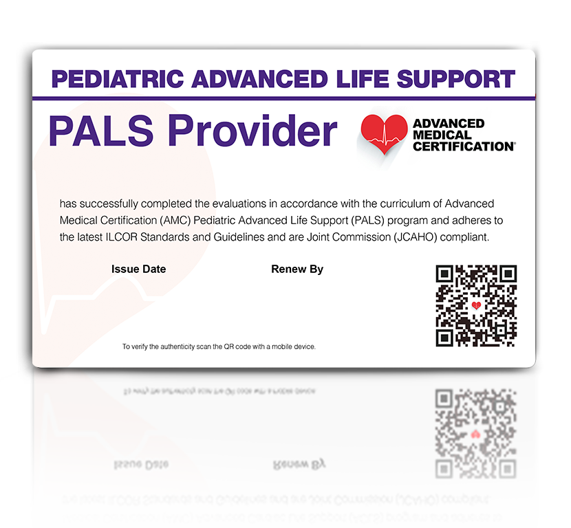 PALS Provider Card Front