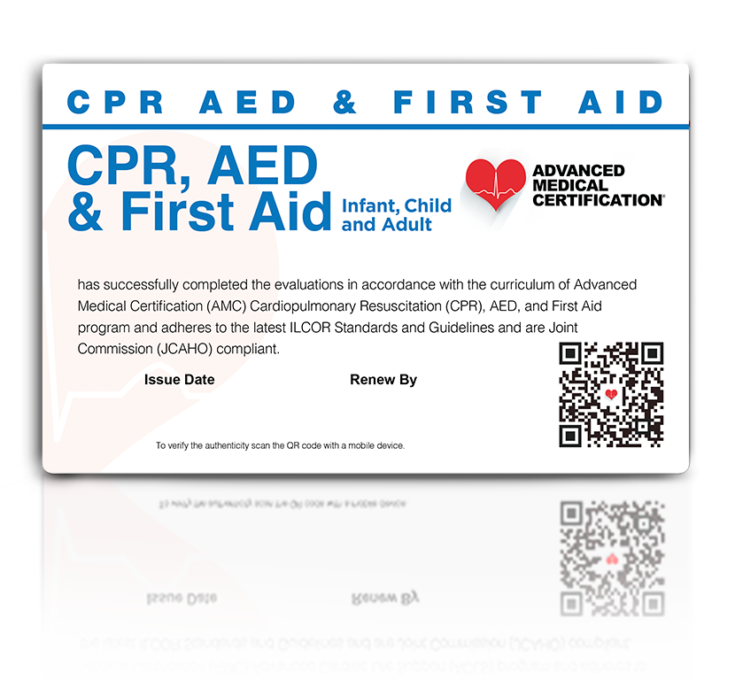 CPR, AED & First Aid Certification & Renewal - 100% Online