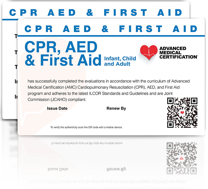 CPR AED First Aid Certification Renewal 100% Online