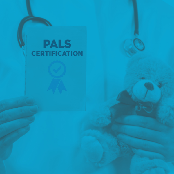 a PALS certified doctor is holding a certificate and a child’s teddy bear